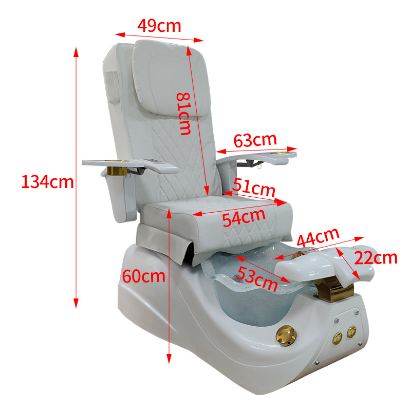 Luxury Nail Salon Furniture Equipment White Black Electric Reclining Massage Manicure Foot Spa Luxury Pedicure Chairs