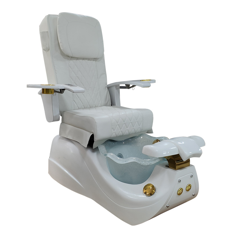 luxury modern Adjustable backrest kneading massage chairs elegant black white electric foot wash nail spa pedicure chair