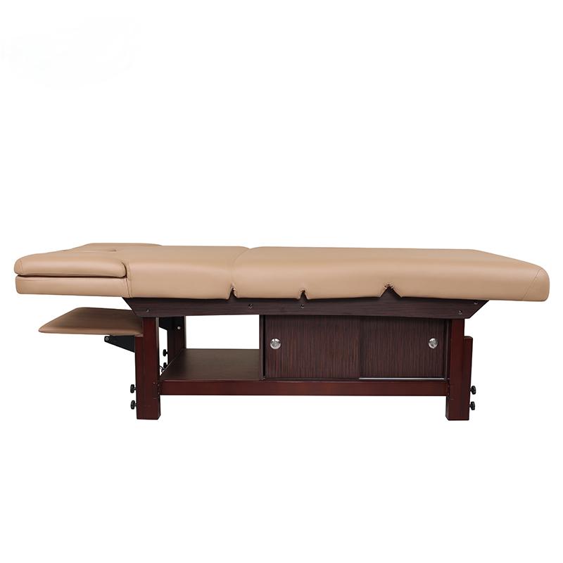 Hot Sale Modern Spa Massage Bed Table Beauty Salon Furniture Clinic Wooden Facial Massage Bed With Storage